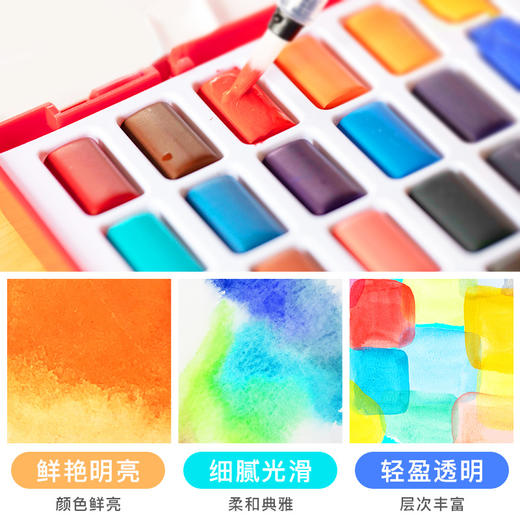 德国辉柏嘉 红系列 固体水彩 24/36/48色 商品图2