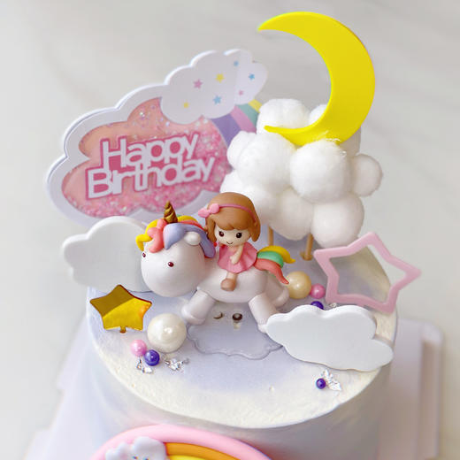 彩虹独角兽 · 童趣奶油蛋糕 商品图1