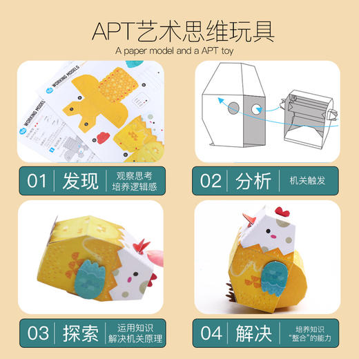 美乐 儿童手工制作折纸书diy立体机关剪材料惊掉你下巴动态纸玩具 商品图2