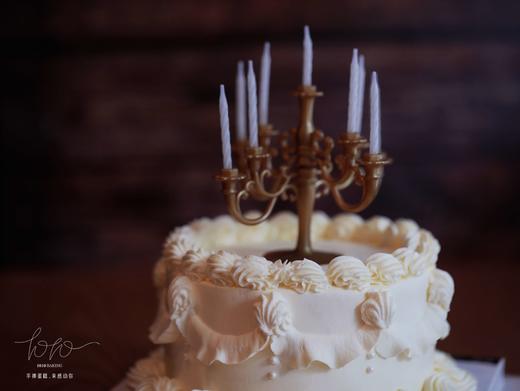 「纯白·复古烛台蜡烛」100%动物奶油（附图6寸·提前8小时预订） 商品图2