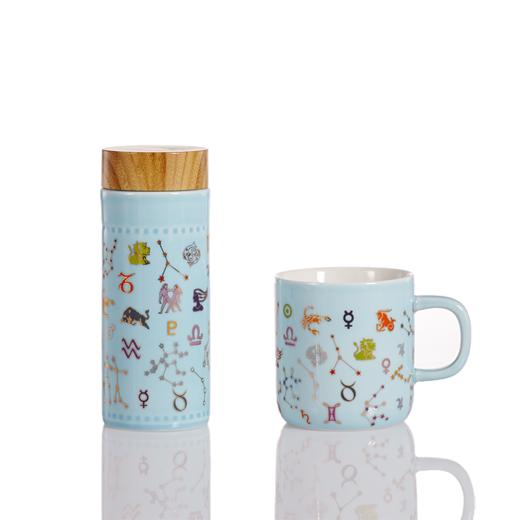 【送礼套装】十二星座陶瓷随身杯&马克杯套装组合 双层330ml/400ml 商品图2