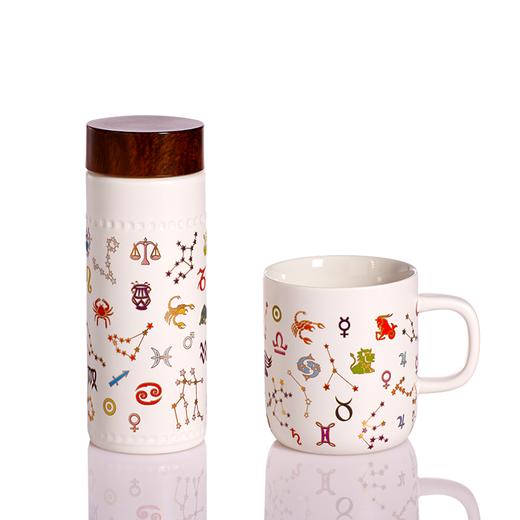 【送礼套装】十二星座陶瓷随身杯&马克杯套装组合 双层330ml/400ml 商品图1