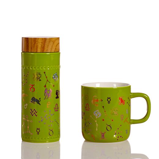 【送礼套装】十二星座陶瓷随身杯&马克杯套装组合 双层330ml/400ml 商品图4