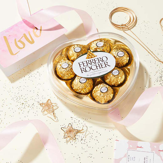 费列罗榛果威化巧克力100g/040266 心形礼盒8粒装多重滋味层层用心 商品图2