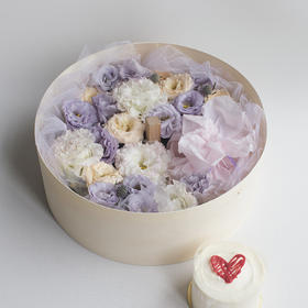 限量10盒「Heart」迷你鲜果蛋糕与花盒