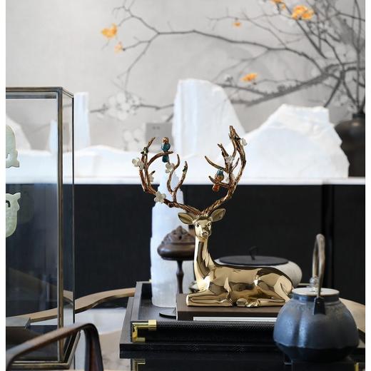 E-YM-FK082 珐琅+纯铜 对鹿摆件 商品图4