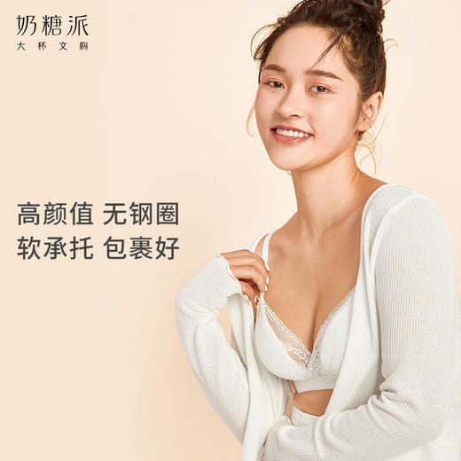 【西西里】超薄显小不凸点蕾丝三角杯大杯文胸内衣 商品图2
