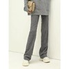 COCOBELLA双面色织竖条纹保暖羊毛休闲裤职业通勤宽松直筒裤PT568 商品缩略图0