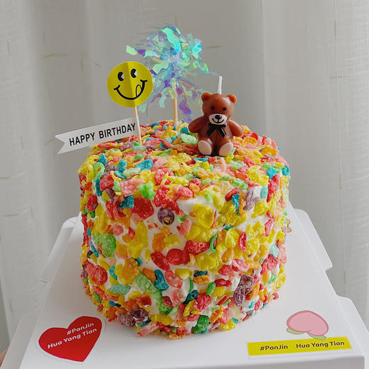 彩虹小熊 · 奶油蛋糕（为造型稳定，外层奶油需用到食品级塑料围边包裹） 商品图2