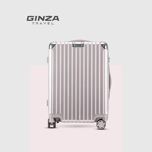 【炫彩上新】银座/GNZA 铝框行李箱行李箱大容量女旅行拉杆皮箱男铝框密码24寸结实耐用加厚小型20寸8953K 商品图5