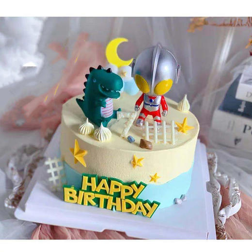 【奥特曼飞龙与恐龙】蛋糕 商品图1