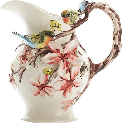 大号花瓶陶瓷装饰水罐现代时尚欧式花插大花瓶鲜花水培国画花鸟 摆件 花器 商品图2