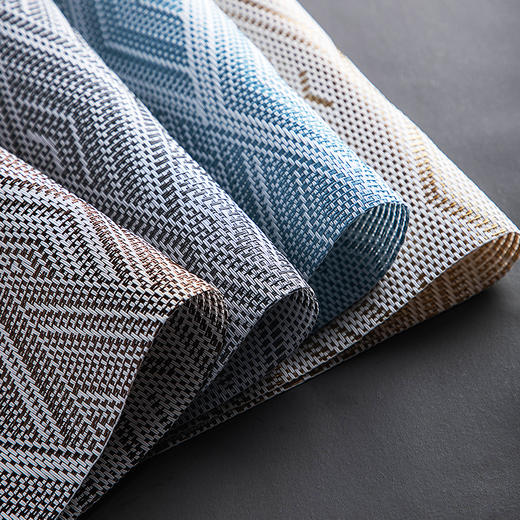 雅伊秀特斯林提花西餐垫简约环保PVC菱形餐垫杯垫防水防烫隔热垫【不支持补差，非质量问题不退不换】S 商品图4