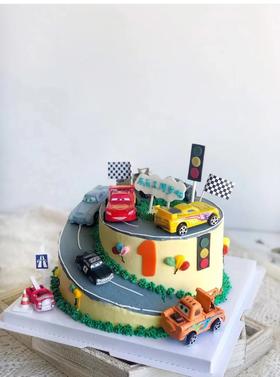 坡道汽车主题蛋糕: