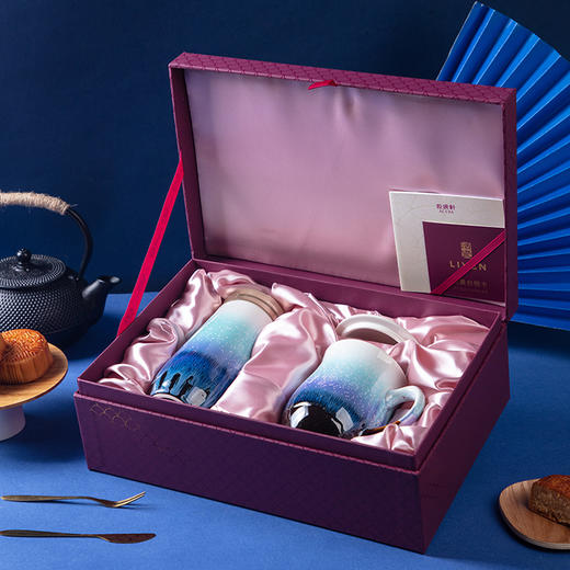 【礼盒套装】圆融随身杯+月季高杯套装礼盒  330ml双层/480ml 商品图1