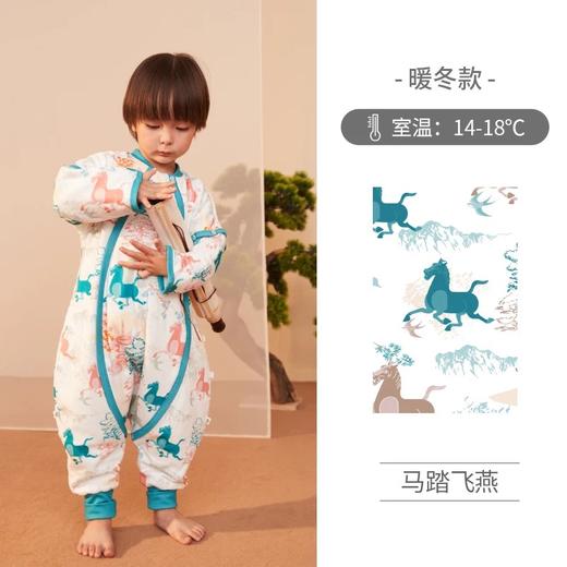ibaby×outlast太空科技恒温睡袋秋冬款分腿睡袋 婴儿防踢被宝宝睡袋儿童睡衣 商品图5
