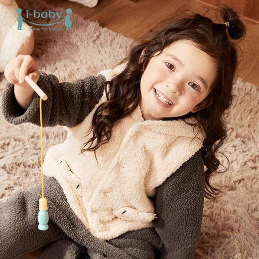 【58元任选2件】ibaby×outlast太空科技恒温家居服 秋冬新款儿童睡衣泰迪绒居家可爱卡通春秋套装 商品图0