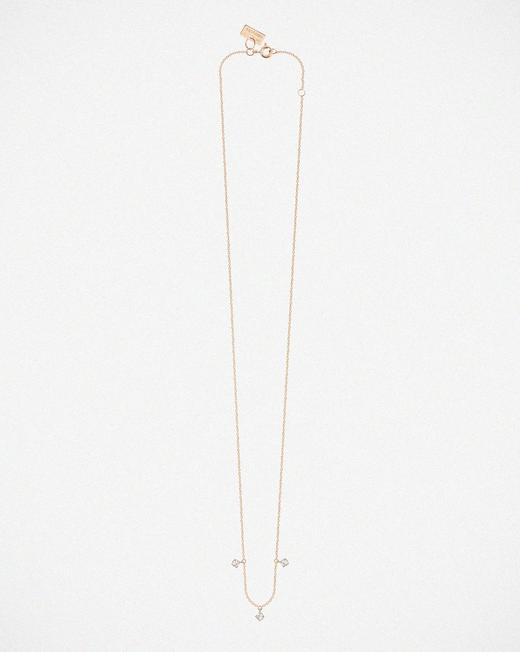 订购6周到｜Vanrycke-Stardust-18K玫瑰金 三颗钻石 项链［法国设计师］ 商品图1