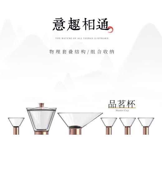 侠客行 6件套茶具 进口高硼玻璃+铜 玻璃茶具套装家用透明客厅功夫茶具办公室会客泡茶壶茶杯 时尚茶器 茶具 商品图1