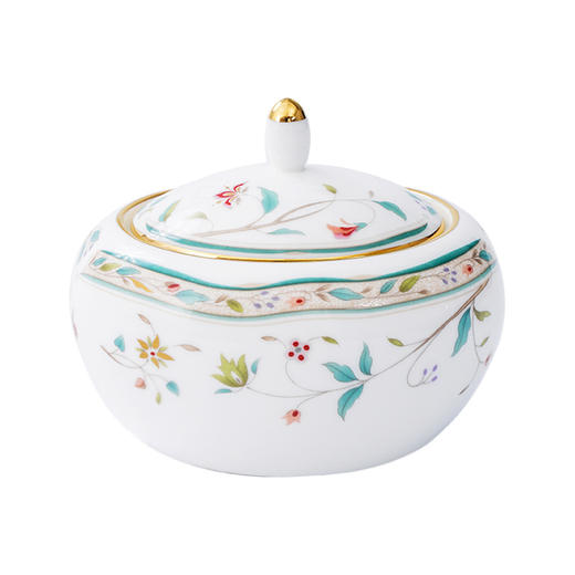 Noritake则武 HANASARASA花更纱骨瓷小糖缸奶盅日式下午茶茶具 商品图0