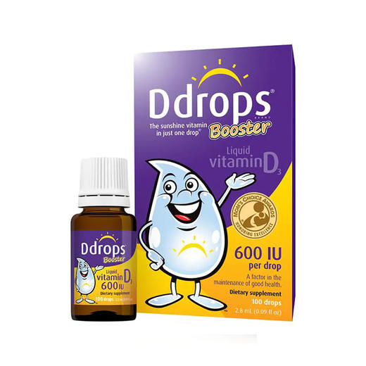 Ddrops维生素D3滴剂 600IU 2.8ml/瓶 （紫瓶款） 商品图0