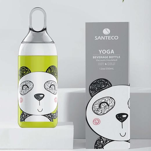 A-SA-HC-350-8 法国santeco 熊猫系列 304钢真空保温杯便携 商品图3
