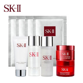 SK-II [小样] 中样九件套（洗面奶20g+神仙水30mL+清莹露30mL+滋润大红瓶面霜15g+清爽大红瓶面霜15g+前男友面膜4片）