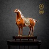 黄铜唐马工艺品摆件客厅马到成功酒柜玄关柜高档办公室大气装饰品 纯铜 摆件 轻奢 高端 商品缩略图4