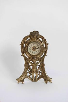 美国Vintage铜鎏金古董机械座钟