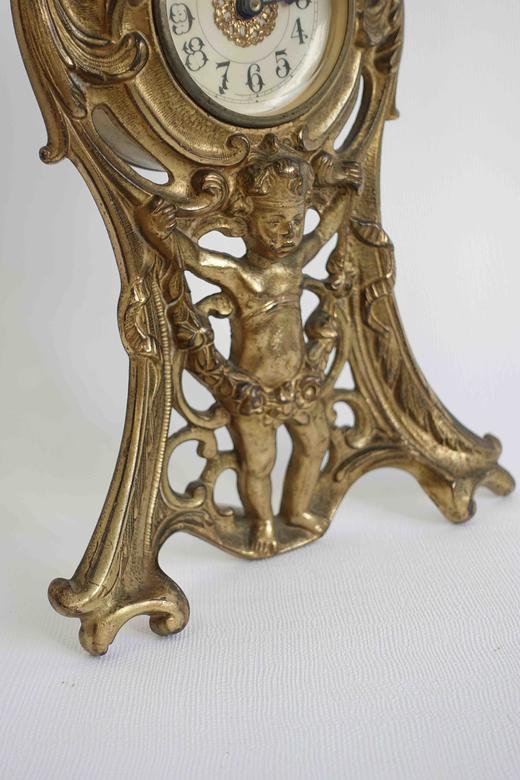 美国Vintage铜鎏金古董机械座钟 商品图5