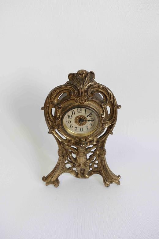 美国Vintage铜鎏金古董机械座钟 商品图7