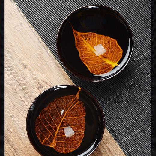 曾勇吉州窑菩提叶木叶盏茶叶 木叶天目盏单个茶碗建盏杯真枝叶 茶道 盏 茶杯 杯子 商品图4
