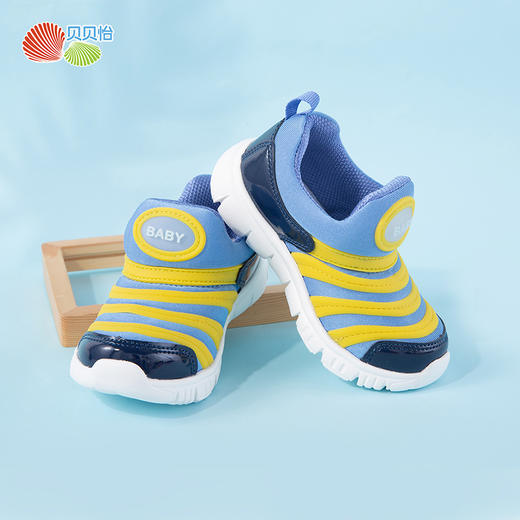 贝贝怡男女童春秋宝宝毛毛虫一脚蹬童鞋百搭防滑耐磨运动鞋 商品图6