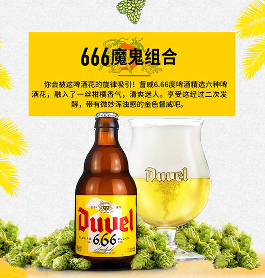 比利时督威 666 艾尔啤酒  6.66%vol  330ml 商品图1