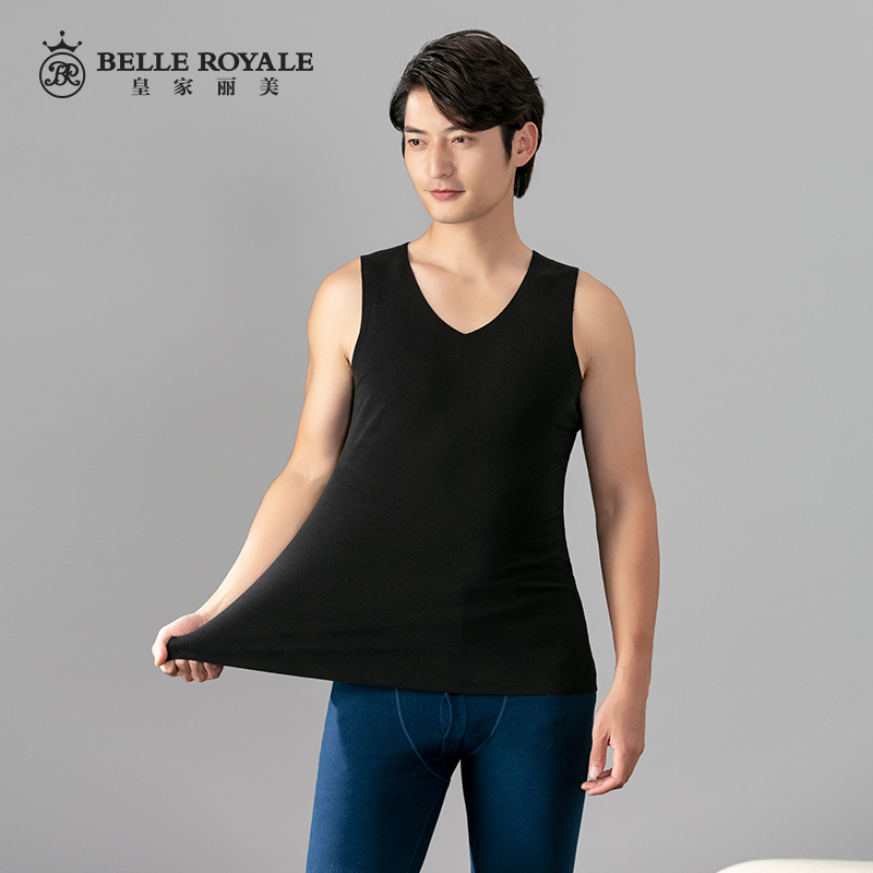 轻薄柔软舒适丝柔棉面料男士保暖背心BNN8175