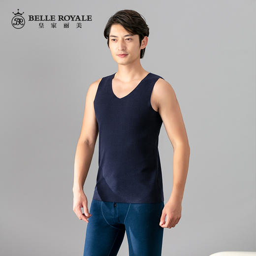 轻薄柔软舒适丝柔棉面料男士保暖背心BNN8175 商品图3