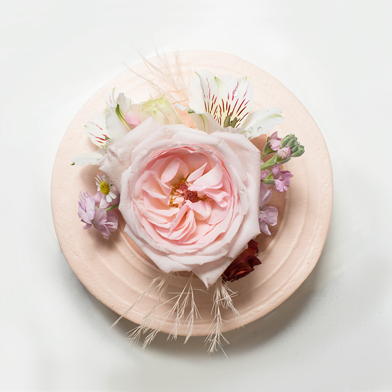 花想容「心如花木」定制插花树莓番石榴蛋糕