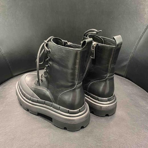 LFGJ 7427  7428   松糕厚底帅气短靴女百搭系带马丁靴复古英伦风骑士靴 商品图9