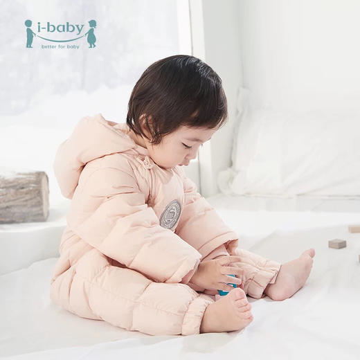 【仅73码银色 199元秒杀】ibaby×outlast太空科技恒温儿童羽绒服  婴幼儿防水保暖连体式羽绒爬服白鹅绒服 商品图1