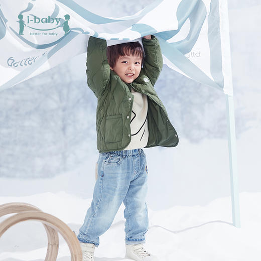 【清仓秒杀59元秒杀】ibaby×outlast太空科技恒温轻暖白鹅绒服-军绿色80码 商品图9