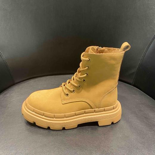 LFGJ 7427  7428   松糕厚底帅气短靴女百搭系带马丁靴复古英伦风骑士靴 商品图1