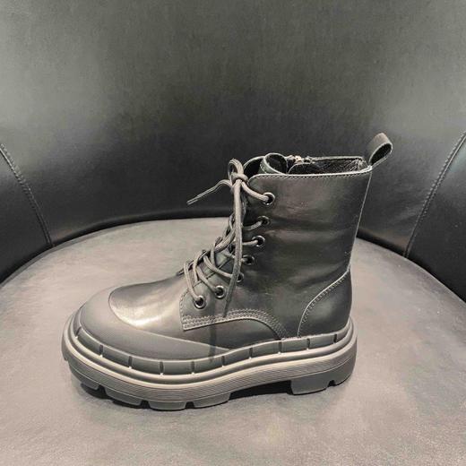 LFGJ 7427  7428   松糕厚底帅气短靴女百搭系带马丁靴复古英伦风骑士靴 商品图7