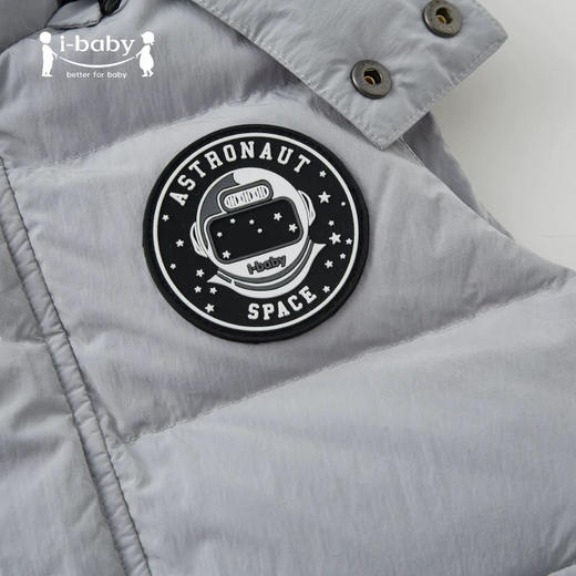 【仅90码 99元秒杀】ibaby×outlast太空科技恒温儿童羽绒马甲 白鹅绒保暖连帽背心工装大口袋 商品图4