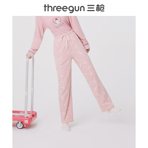 Threegun三枪 【舒肤棉】女士印花家居长裤睡裤-60850B011 商品图5