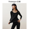 Threegun三枪【匠心系列-120支长绒棉】圆领女士长袖上衣打底衫-22976A221 商品缩略图1