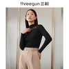 Threegun三枪 【浄呼吸】花边高领女士长袖上衣打底衫-23874A011 商品缩略图4