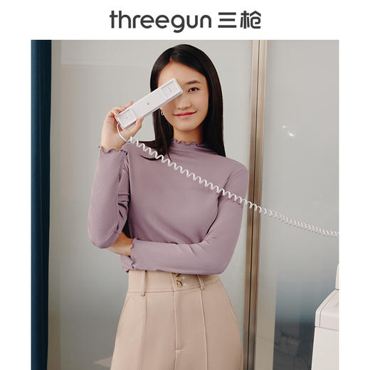 Threegun三枪 【浄呼吸】高领女士长袖上衣打底衫-23550A011 商品图3
