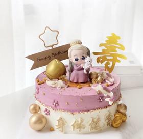 吉祥奶奶主题蛋糕: