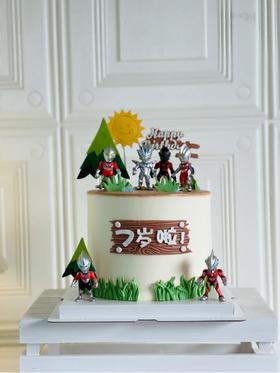 奥特曼动漫儿童蛋糕: