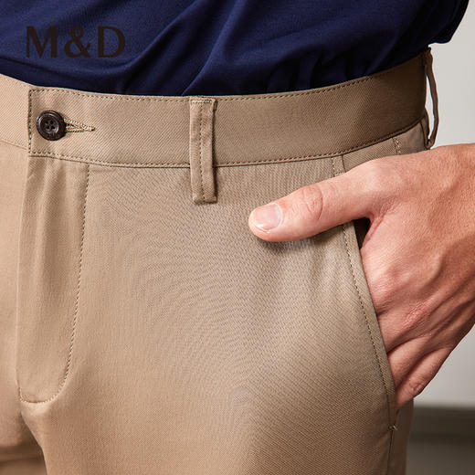 M＆D/名盾棉质裤子男春秋商务休闲直筒修身西裤男士百搭休闲长裤 商品图2